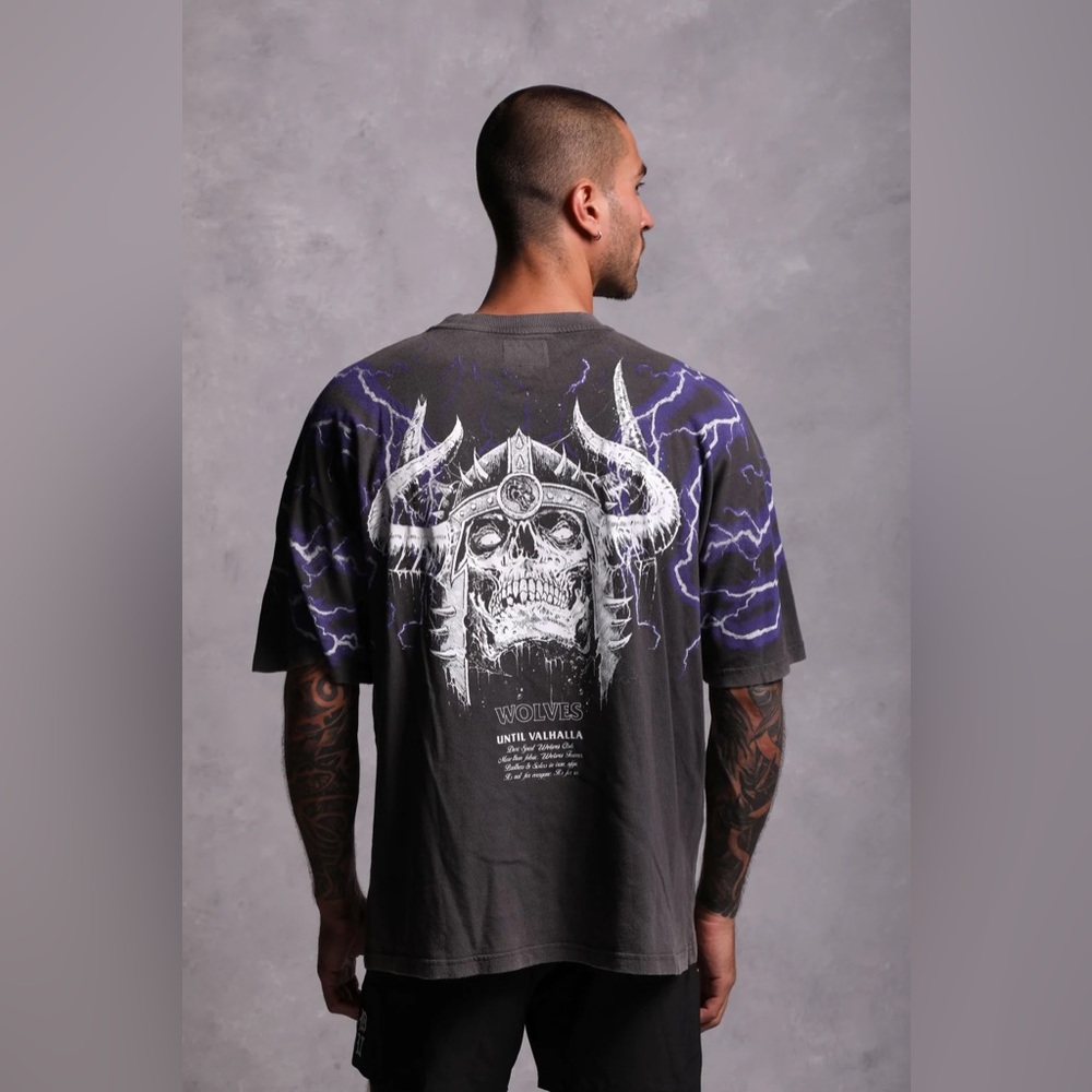 ABOVE US "PREMIUM VINTAGE" OVERSIZED TEE IN WOLF GRAY